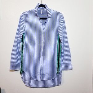 ZARA Blue Buttom down Collared Tunic Women's Sz S